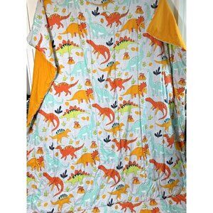Huntington Home Kids Dinosaur‎ Print Blanket Orange Yellow